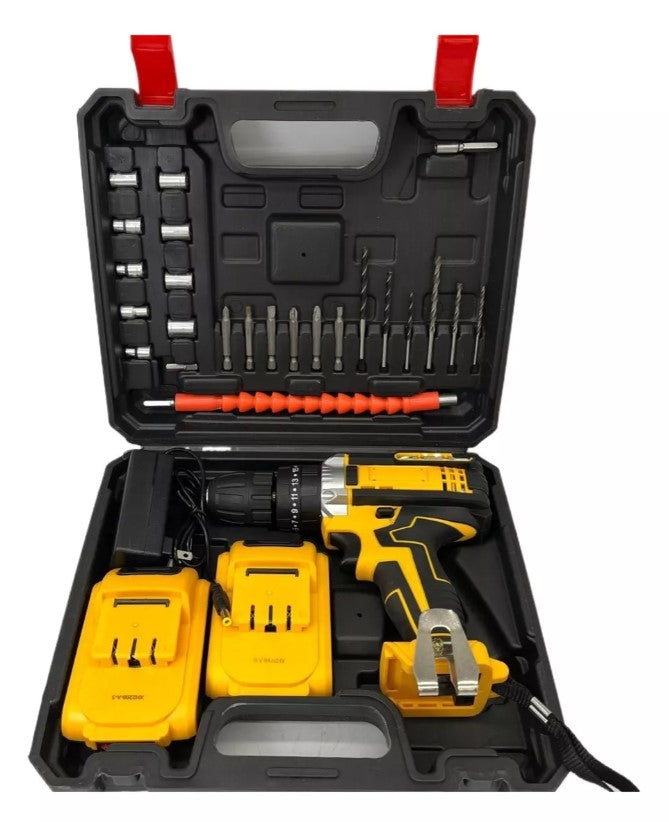 🔹 Pack Taladro Inalámbrico + Juego de Dados 46pcs 🔩🔧⚡