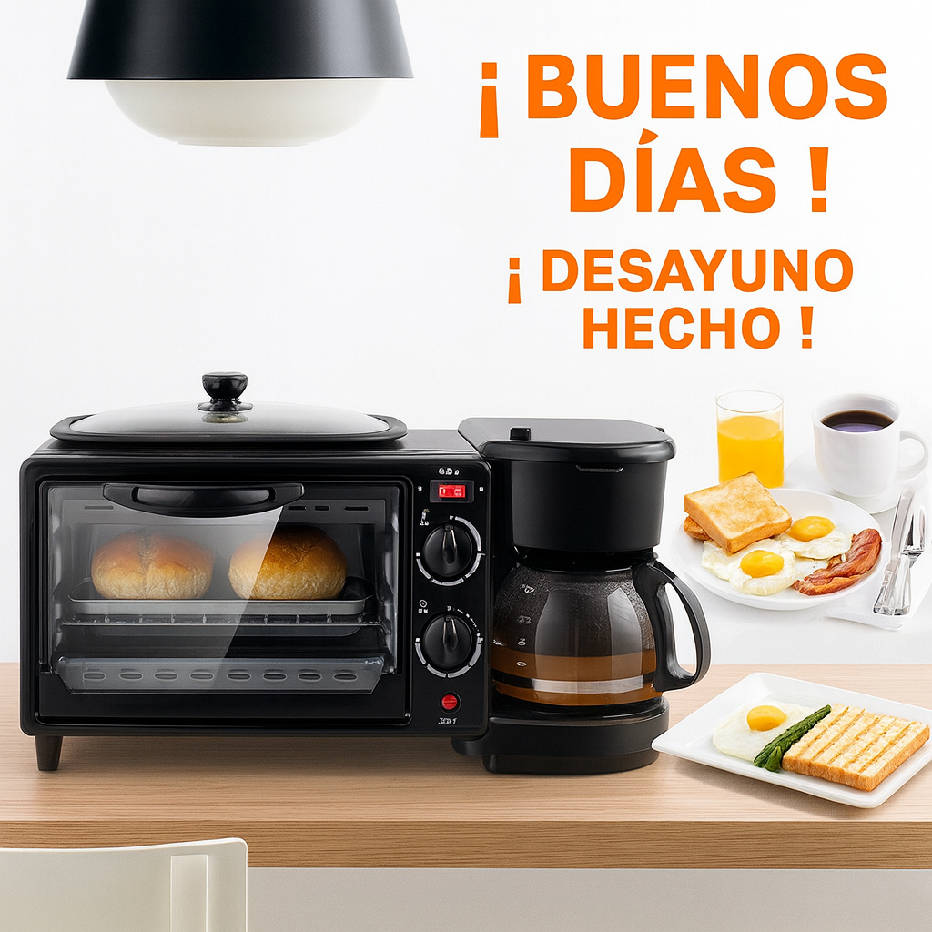 🍳☕ Máquina de Desayuno Multifunción 3 en 1