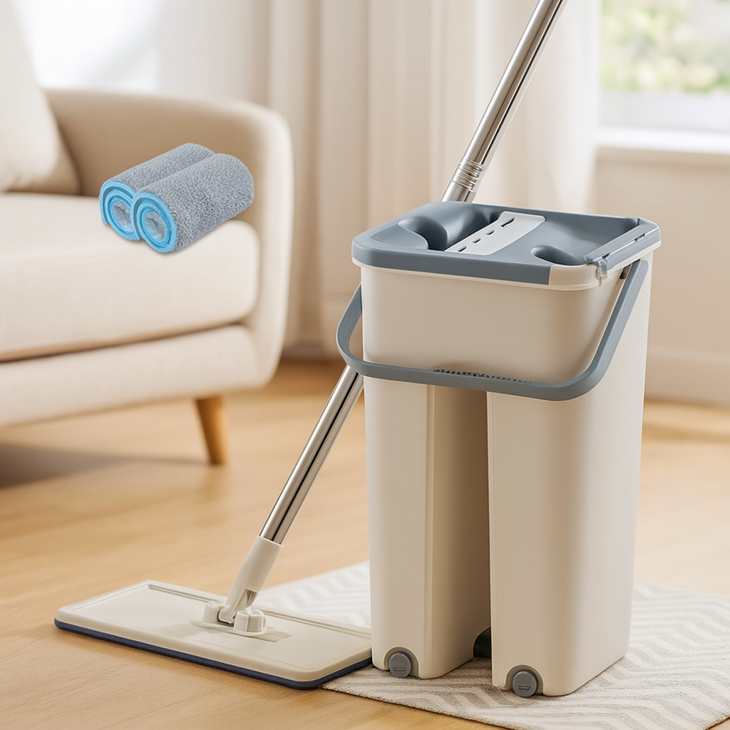 🧼✨ Mopa Mágica con Balde Doble Compartimiento