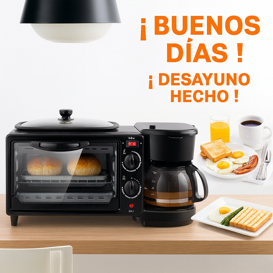 🍳☕ Máquina de Desayuno Multifunción 3 en 1