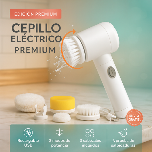 ⚡ Cepillo Eléctrico Premium – Limpieza Rápida